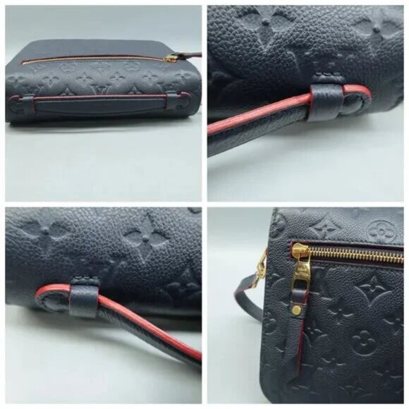 100% Authentic Louis Vuitton Metis Navy Monogram Leather Satchel - Picture 8 of 12